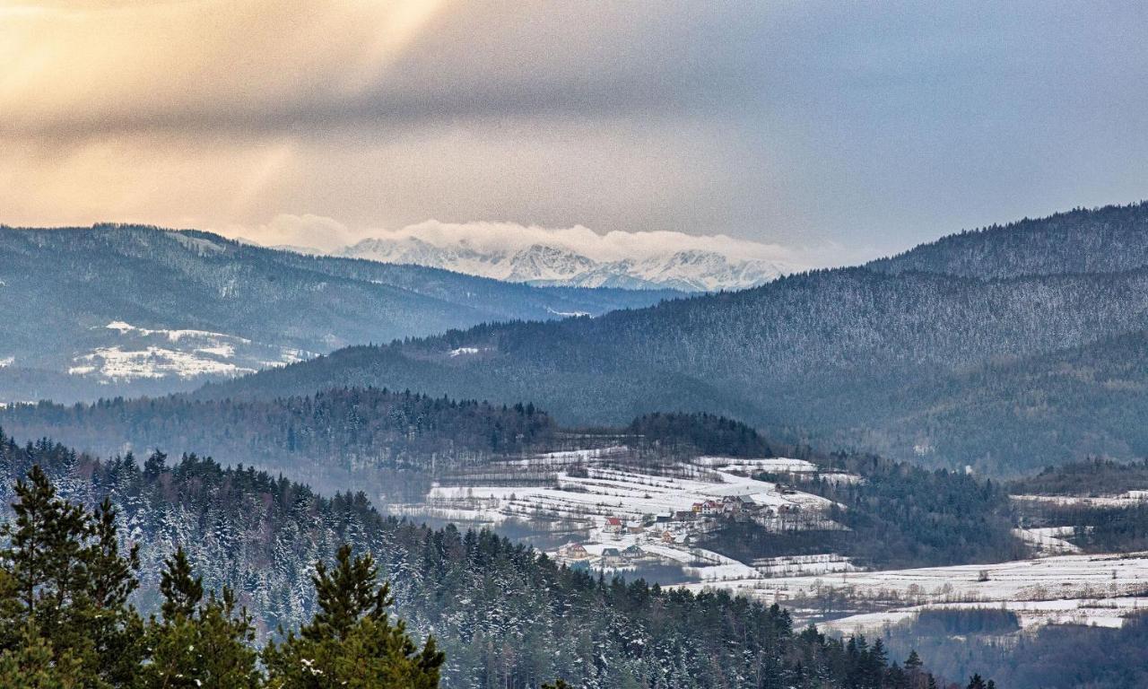 Sloneczny Chelm - Apartamenty W Gorach, Prywatna Sauna Jacuzzi Balia W Cenie, Spa, Grill, Stok Narciarski Myslenice, Sciezki Rowerowe, Rzeka Raba, Widok Na Tatry Luaran gambar